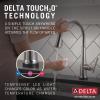imageDelta Faucet Emmeline Touchless Kitchen Faucet with Touch Technology Black Kitchen Sink Faucet with Pull Down Sprayer Matte Black 9182TLBLDSTLumicoat Chrome