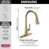 imageDelta Faucet Emmeline Touchless Kitchen Faucet with Touch Technology Black Kitchen Sink Faucet with Pull Down Sprayer Matte Black 9182TLBLDSTLumicoat Champagne Bronze