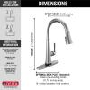 imageDelta Faucet Emmeline Touchless Kitchen Faucet with Touch Technology Black Kitchen Sink Faucet with Pull Down Sprayer Matte Black 9182TLBLDSTLumicoat Arctic Stainless