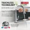 imageDelta Faucet Emmeline Touchless Kitchen Faucet with Touch Technology Black Kitchen Sink Faucet with Pull Down Sprayer Matte Black 9182TLBLDSTLumicoat Chrome