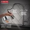 imageDelta Faucet Emmeline Touchless Kitchen Faucet with Touch Technology Black Kitchen Sink Faucet with Pull Down Sprayer Matte Black 9182TLBLDSTLumicoat Arctic Stainless