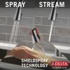 imageDelta Faucet Emmeline Touchless Kitchen Faucet with Touch Technology Black Kitchen Sink Faucet with Pull Down Sprayer Matte Black 9182TLBLDSTLumicoat Arctic Stainless