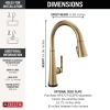 imageDelta Faucet Emmeline Touchless Kitchen Faucet with Touch Technology Black Kitchen Sink Faucet with Pull Down Sprayer Matte Black 9182TLBLDSTLumicoat Champagne Bronze