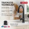 imageDelta Faucet Emmeline Touchless Kitchen Faucet with Touch Technology Black Kitchen Sink Faucet with Pull Down Sprayer Matte Black 9182TLBLDSTMatte Black