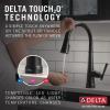 imageDelta Faucet Emmeline Touchless Kitchen Faucet with Touch Technology Black Kitchen Sink Faucet with Pull Down Sprayer Matte Black 9182TLBLDSTMatte Black