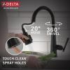 imageDelta Faucet Emmeline Touchless Kitchen Faucet with Touch Technology Black Kitchen Sink Faucet with Pull Down Sprayer Matte Black 9182TLBLDSTMatte Black