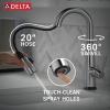 imageDelta Faucet Essa Touchless Bar Faucet with Touch Technology Gold Pull Down Prep Sink Faucet Champagne Bronze 9913TLCZDSTArctic Stainless