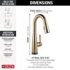 imageDelta Faucet Essa Touchless Bar Faucet with Touch Technology Gold Pull Down Prep Sink Faucet Champagne Bronze 9913TLCZDSTChampagne Bronze