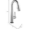 imageDelta Faucet Essa Touchless Bar Faucet with Touch Technology Gold Pull Down Prep Sink Faucet Champagne Bronze 9913TLCZDSTChrome
