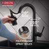 imageDelta Faucet Essa Touchless Bar Faucet with Touch Technology Gold Pull Down Prep Sink Faucet Champagne Bronze 9913TLCZDSTMatte Black