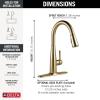 imageTouch2O Technology Kitchen Faucet with Touchless TechnologyChampagne Bronze