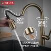 imageTouch2O Technology Kitchen Faucet with Touchless TechnologyChampagne Bronze