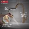 imageTouch2O Technology Kitchen Faucet with Touchless TechnologyLumicoat Champagne Bronze