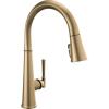 imageDelta Faucet Emmeline Touchless Kitchen Faucet with Touch Technology Black Kitchen Sink Faucet with Pull Down Sprayer Matte Black 9182TLBLDSTLumicoat Champagne Bronze