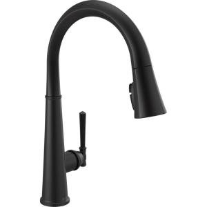 imageDelta Faucet Emmeline Touchless Kitchen Faucet with Touch Technology Black Kitchen Sink Faucet with Pull Down Sprayer Matte Black 9182TLBLDSTMatte Black