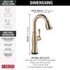 imageDelta Faucet Cassidy Touchless Bar Faucet with Touch Technology Gold Pull Down Prep Sink Faucet Lumicoat Champagne Bronze 9997TLCZPRDSTLumicoat Champagne Bronze