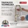 imageDelta Faucet Cassidy Touchless Bar Faucet with Touch Technology Gold Pull Down Prep Sink Faucet Lumicoat Champagne Bronze 9997TLCZPRDSTLumicoat Polished Nickel