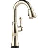 imageDelta Faucet Cassidy Touchless Bar Faucet with Touch Technology Gold Pull Down Prep Sink Faucet Lumicoat Champagne Bronze 9997TLCZPRDSTLumicoat Polished Nickel