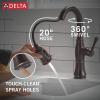 imageDelta Faucet Cassidy Touchless Bar Faucet with Touch Technology Gold Pull Down Prep Sink Faucet Lumicoat Champagne Bronze 9997TLCZPRDSTVenetian Bronze
