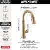 imageDelta Faucet Emmeline Touchless Bar Faucet with Touch Technology Black Pull Down Prep Sink Faucet Matte Black 9982TLBLDSTChampagne Bronze