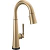 imageDelta Faucet Emmeline Touchless Bar Faucet with Touch Technology Black Pull Down Prep Sink Faucet Matte Black 9982TLBLDSTChampagne Bronze
