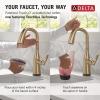 imageDelta Faucet Emmeline Touchless Bar Faucet with Touch Technology Black Pull Down Prep Sink Faucet Matte Black 9982TLBLDSTLumicoat Champagne Bronze