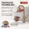 imageDelta Faucet Emmeline Touchless Bar Faucet with Touch Technology Black Pull Down Prep Sink Faucet Matte Black 9982TLBLDSTLumicoat Champagne Bronze