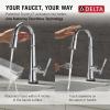 imageDelta Faucet Emmeline Touchless Bar Faucet with Touch Technology Black Pull Down Prep Sink Faucet Matte Black 9982TLBLDSTLumicoat Chrome