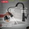 imageDelta Faucet Emmeline Touchless Bar Faucet with Touch Technology Black Pull Down Prep Sink Faucet Matte Black 9982TLBLDSTMatte Black