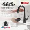 imageDelta Faucet Emmeline Touchless Bar Faucet with Touch Technology Black Pull Down Prep Sink Faucet Matte Black 9982TLBLDSTMatte Black