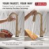 imageDelta Faucet Monrovia Touchless Bar Faucet with Touch Technology Black Pull Down Prep Sink Faucet Matte Black 9991TLBLDSTLumicoat Champagne Bronze