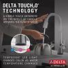 imageDelta Faucet Monrovia Touchless Bar Faucet with Touch Technology Black Pull Down Prep Sink Faucet Matte Black 9991TLBLDSTLumicoat Chrome