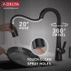 imageDelta Faucet Monrovia Touchless Bar Faucet with Touch Technology Black Pull Down Prep Sink Faucet Matte Black 9991TLBLDSTMatte Black