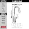 imageDelta Faucet Stryke Touchless Bar Faucet with Touch Technology Brushed Nickel Pull Down Prep Sink Faucet Lumicoat Arctic Stainless 9976TLARPRDSTLumicoat Chrome