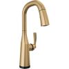 imageDelta Faucet Stryke Touchless Bar Faucet with Touch Technology Brushed Nickel Pull Down Prep Sink Faucet Lumicoat Arctic Stainless 9976TLARPRDSTLumicoat Champagne Bronze