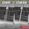 imageDelta Faucet Stryke Touchless Bar Faucet with Touch Technology Brushed Nickel Pull Down Prep Sink Faucet Lumicoat Arctic Stainless 9976TLARPRDSTLumicoat Arctic Stainless