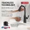 imageDelta Faucet Stryke Touchless Bar Faucet with Touch Technology Brushed Nickel Pull Down Prep Sink Faucet Lumicoat Arctic Stainless 9976TLARPRDSTMatte Black