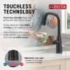 imageDelta Faucet Stryke Touchless Kitchen Faucet with Touch Technology Brushed Nickel Kitchen Sink Faucet with Pull Down Sprayer Lumicoat Arctic Stainless 9176TLARPRDSTMatte Black