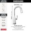 imageDelta Faucet Stryke Touchless Kitchen Faucet with Touch Technology Brushed Nickel Kitchen Sink Faucet with Pull Down Sprayer Lumicoat Arctic Stainless 9176TLARPRDSTLumicoat Chrome