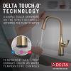 imageDelta Faucet Stryke Touchless Kitchen Faucet with Touch Technology Brushed Nickel Kitchen Sink Faucet with Pull Down Sprayer Lumicoat Arctic Stainless 9176TLARPRDSTLumicoat Champagne Bronze