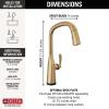 imageDelta Faucet Stryke Touchless Kitchen Faucet with Touch Technology Brushed Nickel Kitchen Sink Faucet with Pull Down Sprayer Lumicoat Arctic Stainless 9176TLARPRDSTLumicoat Champagne Bronze
