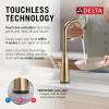 imageDelta Faucet Stryke Touchless Kitchen Faucet with Touch Technology Brushed Nickel Kitchen Sink Faucet with Pull Down Sprayer Lumicoat Arctic Stainless 9176TLARPRDSTLumicoat Champagne Bronze