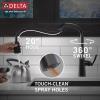 imageDelta Faucet Stryke Touchless Kitchen Faucet with Touch Technology Brushed Nickel Kitchen Sink Faucet with Pull Down Sprayer Lumicoat Arctic Stainless 9176TLARPRDSTMatte Black