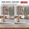 imageDelta Faucet Stryke Touchless Kitchen Faucet with Touch Technology Brushed Nickel Kitchen Sink Faucet with Pull Down Sprayer Lumicoat Arctic Stainless 9176TLARPRDSTLumicoat Champagne Bronze