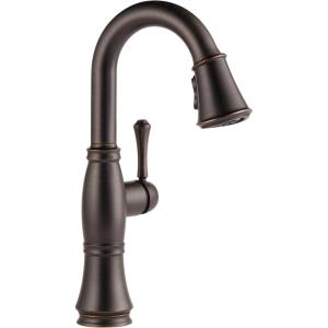 imageDelta Faucet Cassidy Touchless Bar Faucet with Touch Technology Gold Pull Down Prep Sink Faucet Lumicoat Champagne Bronze 9997TLCZPRDSTVenetian Bronze
