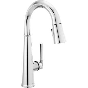 imageDelta Faucet Emmeline Touchless Bar Faucet with Touch Technology Black Pull Down Prep Sink Faucet Matte Black 9982TLBLDSTChrome