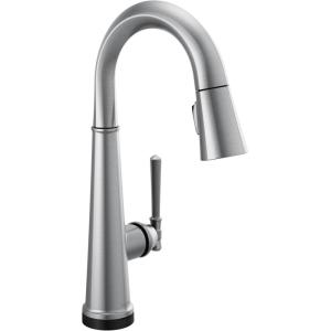 imageDelta Faucet Emmeline Touchless Bar Faucet with Touch Technology Black Pull Down Prep Sink Faucet Matte Black 9982TLBLDSTLumicoat Arctic Stainless
