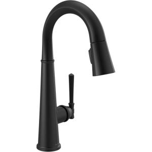 imageDelta Faucet Emmeline Touchless Bar Faucet with Touch Technology Black Pull Down Prep Sink Faucet Matte Black 9982TLBLDSTMatte Black
