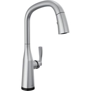 imageDelta Faucet Stryke Touchless Kitchen Faucet with Touch Technology Brushed Nickel Kitchen Sink Faucet with Pull Down Sprayer Lumicoat Arctic Stainless 9176TLARPRDSTLumicoat Arctic Stainless