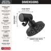 imageDelta Faucet 5Setting H2Okinetic Shower Head Black Stainless with Clarifi Premium Shower Filter Attachment with FilterMatte Black